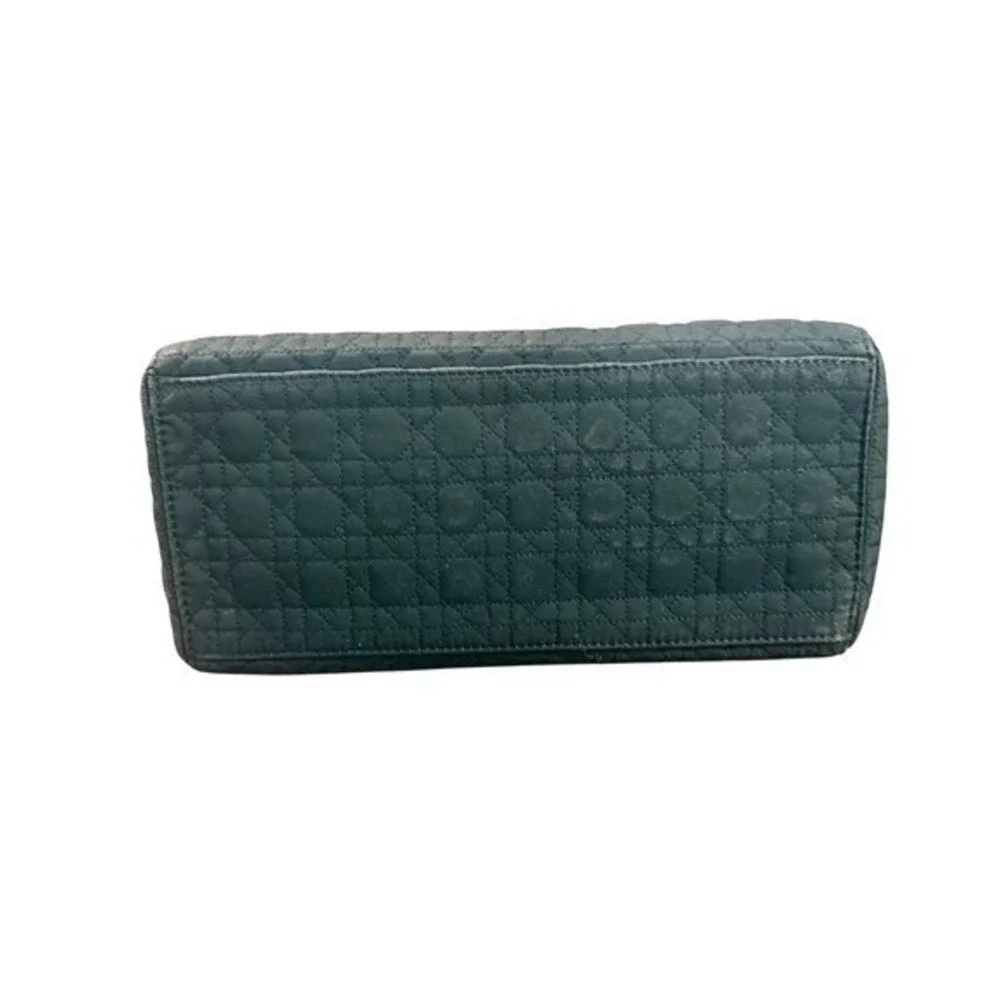 Christian Dior Black Quilted Cannage Lady Dior Top‎ Handle Bag Gold Hardware